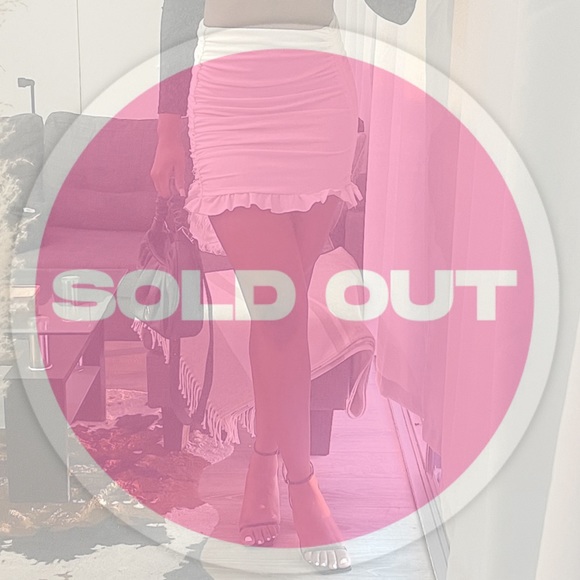 Revamped White Mini Skirt - Picture 1 of 4